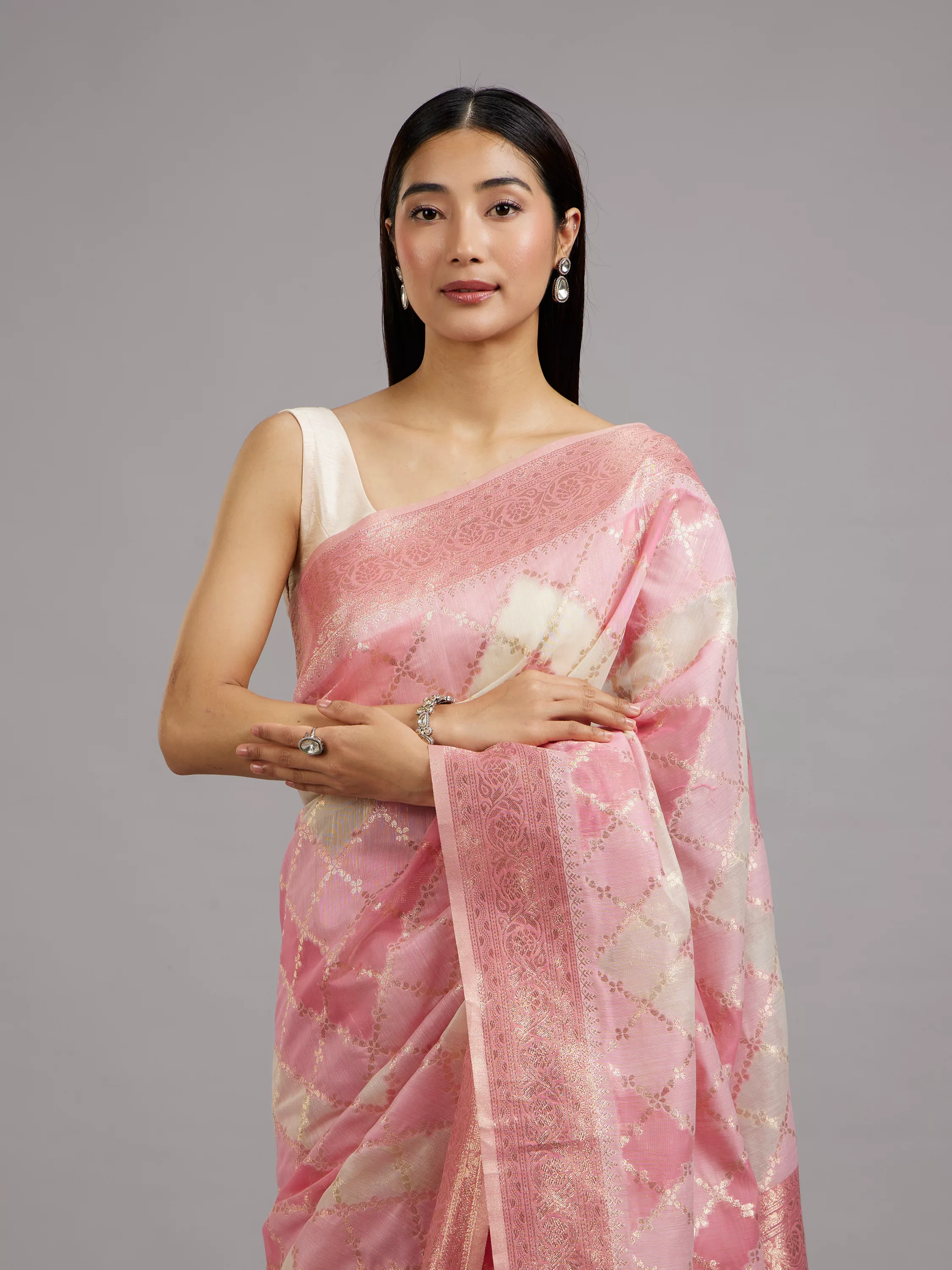 Vibrant Pink Elegance Saree - View 2