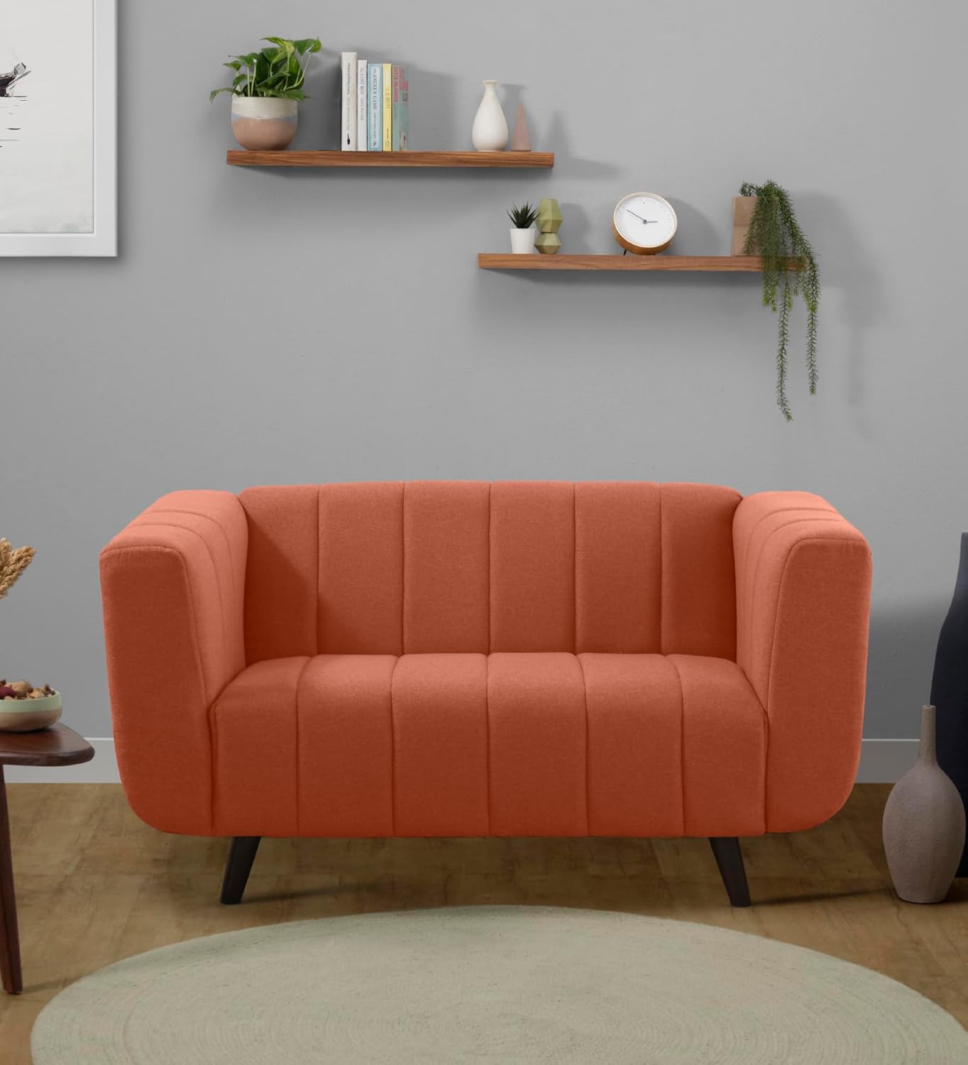 Sleepyhead Kiki - 2 Seater Sofa (Fabric, Lava Orange) 2 Person Sofa - View 2